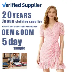 Factory Custom Ruffled Plus Size Women's Dress-Sweet Digital Floral Pattern Natural Waist Knee-Length Woven Fabric Short Sleeve