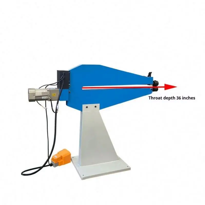 TEBAK Electric Bead Roller Machine RM24 RM36 RM42 Manual Bead Bending Machine Sheet Metal Tools Long Through Depth