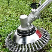 Wire Wheel Brush Trimmer Replacement Garden Grass Weed Lawn Mower Weeding Tray with 1 Inch  Hole for Rust Removal Paving