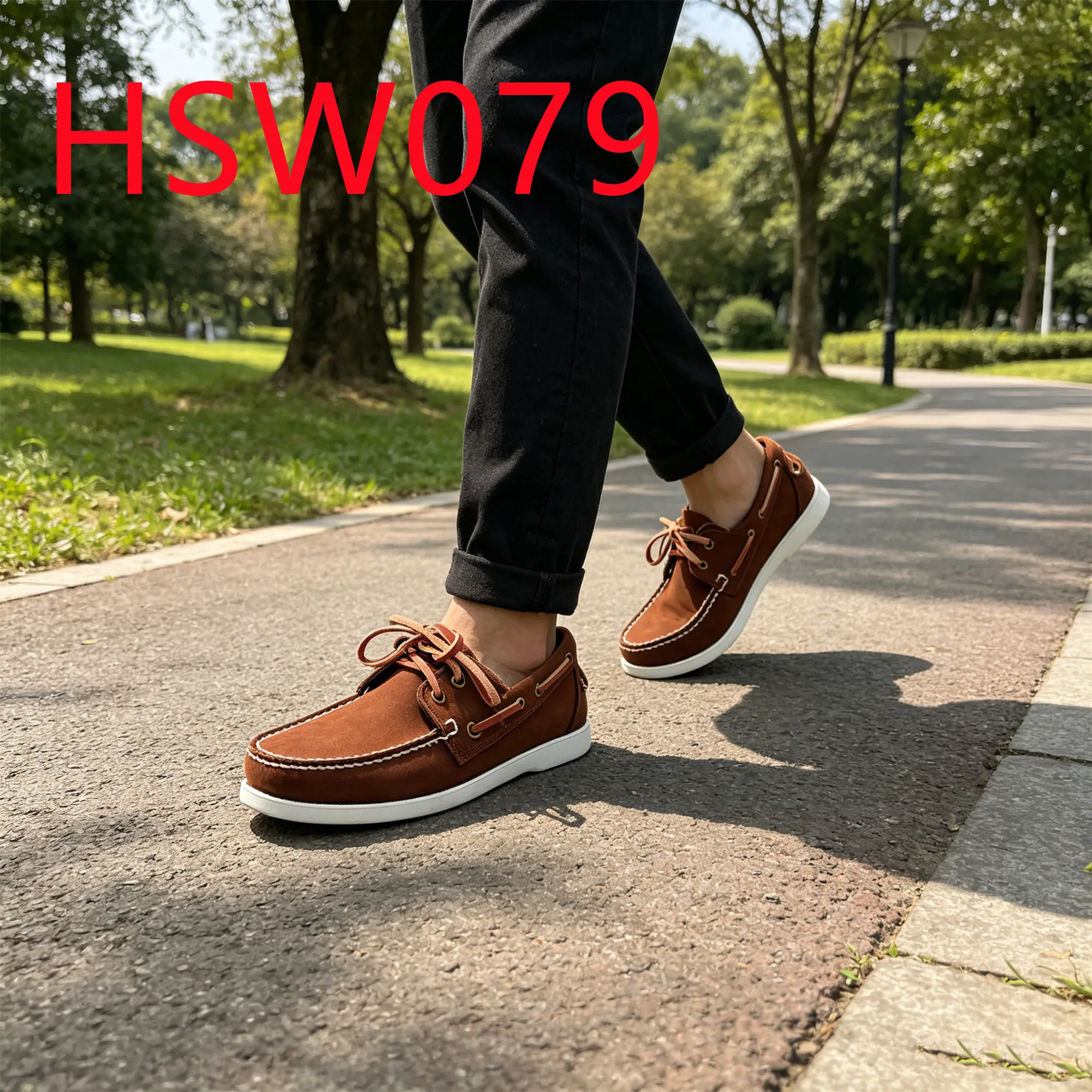 HY,Outdoor Leisure Top-level Crazy Horse Leather Dark Brown Driver Shoes Spain Popular Fashion Handmade Moccasins Shoes HSW079