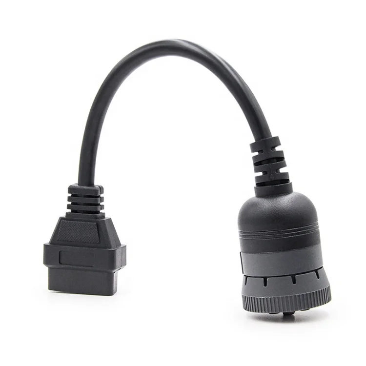 J1939 9Pin to OBD2 16Pin Adapter Cable Plastic Truck Code Reader Tool for OBD1 to OBD2 Newest Software Version 2 Years Warranty