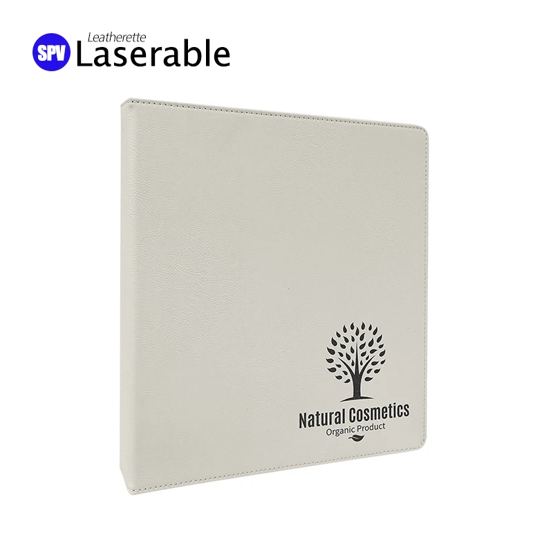 Laserable Leatherette 3 Ring Binders for Laser Engraving Blanks manufacture