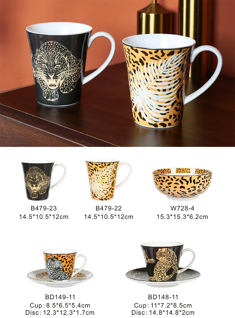 product luxury plates sets dinnerware porcelain animal design dinnerware sets handcrafted ceramic tableware-3