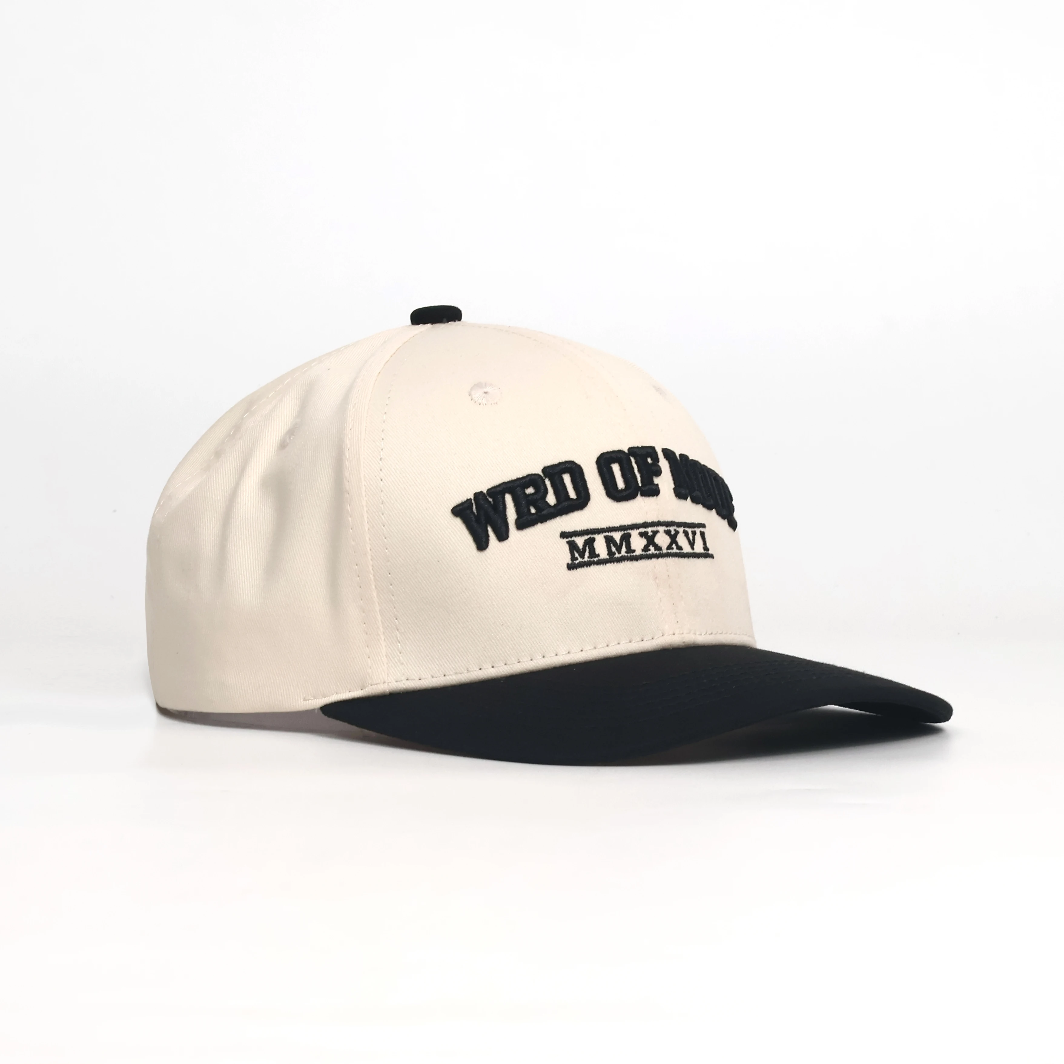 Cappellini snapback da baseball neri con logo ricamato personalizzato, cappellini da matrimonio bicolore_voghion.com