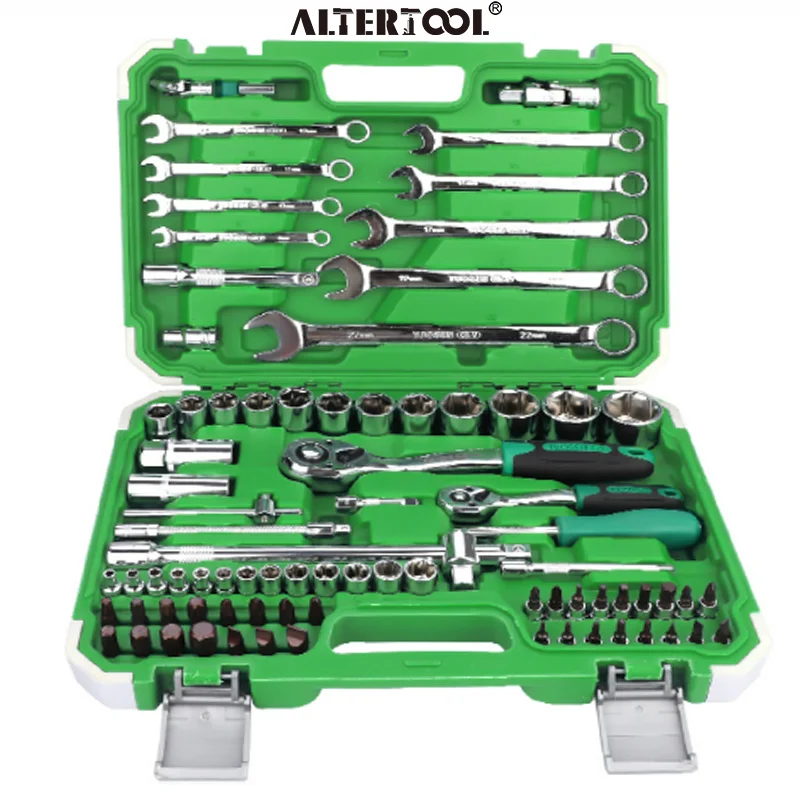 82 Piece Ratchet Spanner Set Auto Repair Set Tool Quick Ratchet Wrench