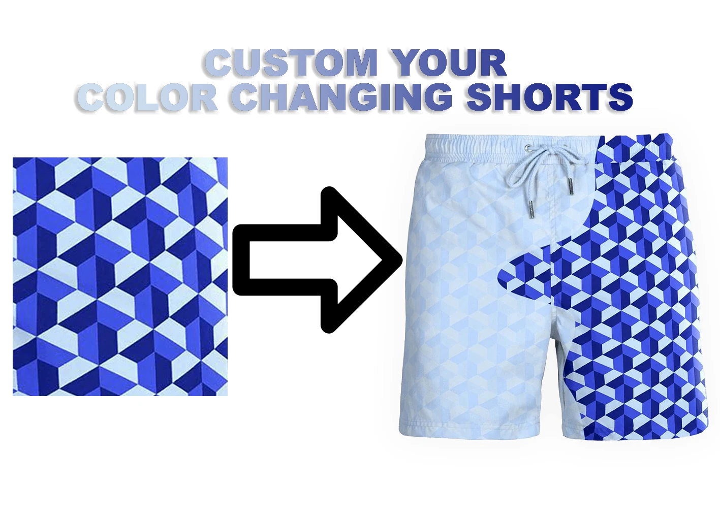 Custom To Bathing Design Summer In The Sun Sublimation Wet Men's Board Beach Shorts Color Changing Swim Trunks Shorts640_voghion.com