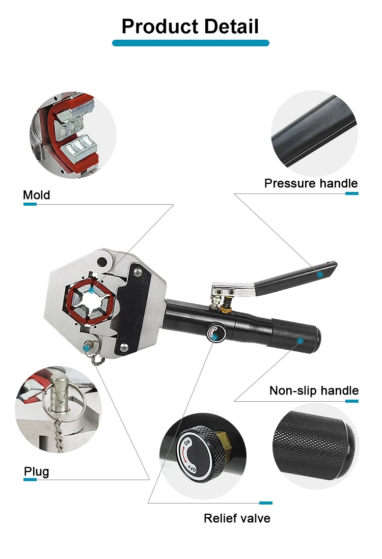 FS-7842 A/C Hose Crimper Kit AC Hose Crimping Tool Manual Handheld Hydraulic Car Repair A/C Hose Crimping Tool