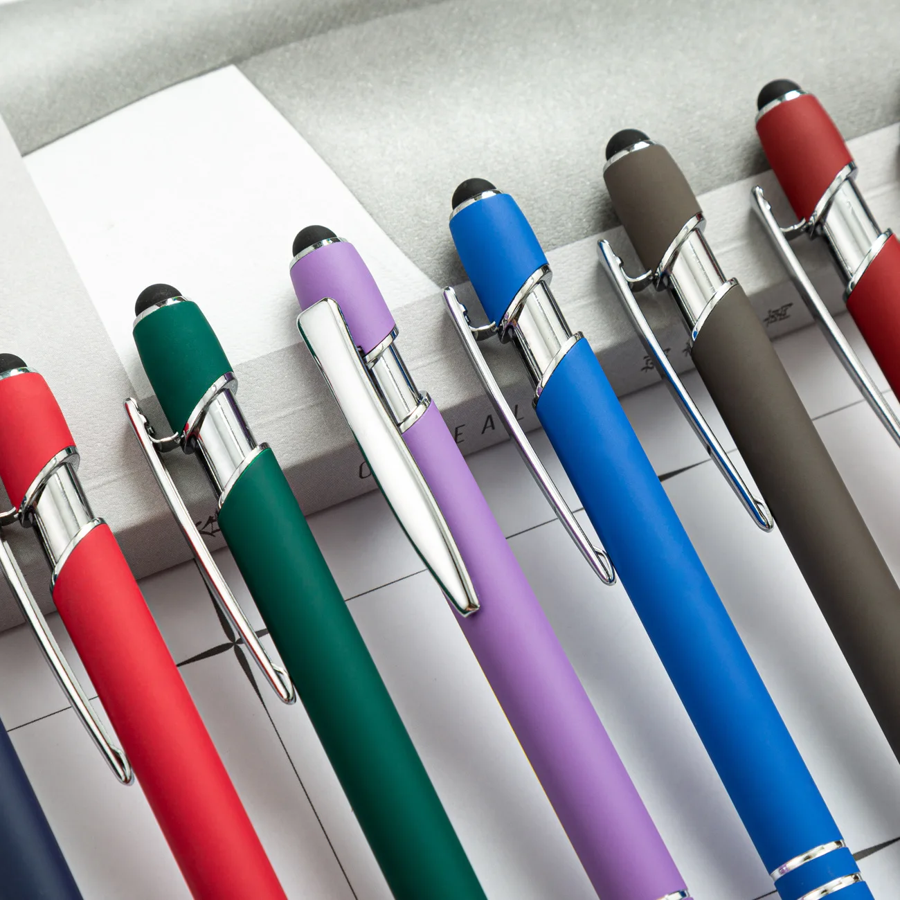 Promotional Multifunction Ball Point Stylus Soft Touch Screen Pen With ...