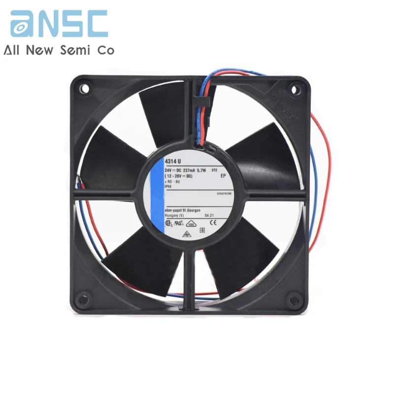 Original Axial flow fan 4314U 12032 24V 5.7W IP68 compact fan