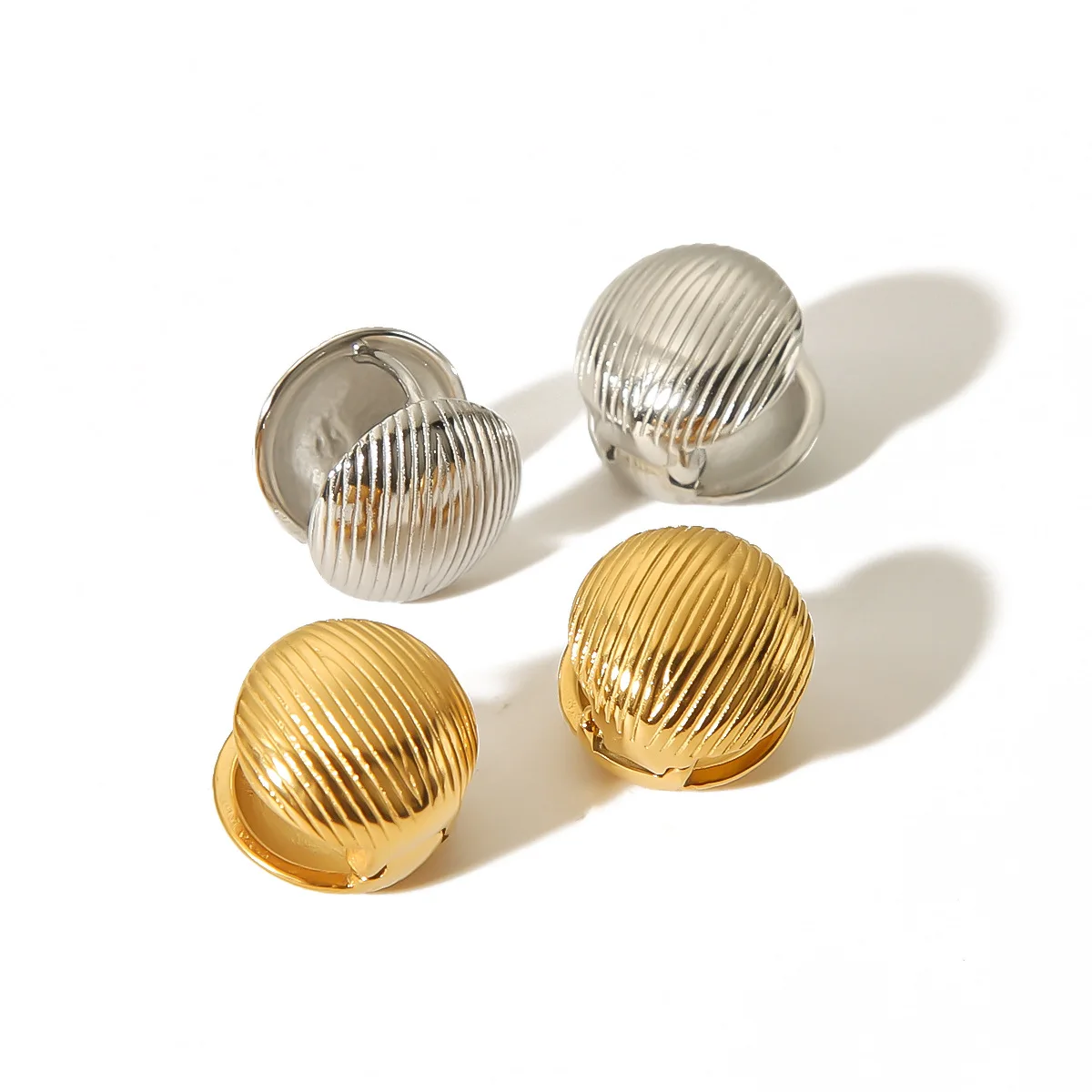New Hot Round Shape Irregular Texture Fashion Earring Display Gold Hoops Earrings Custom Earrings With logo