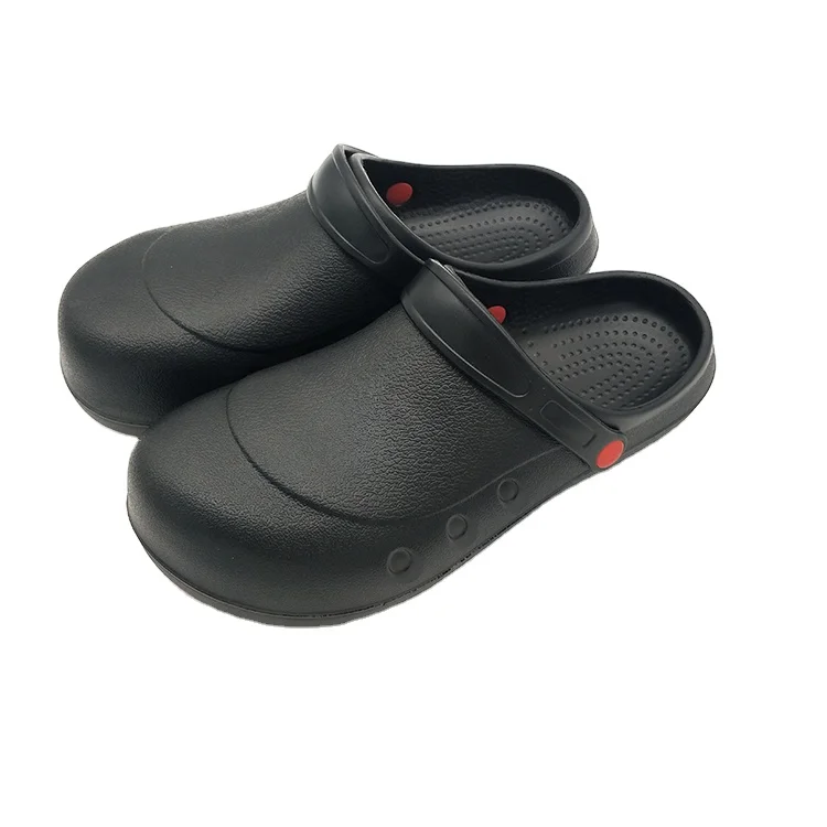 Toe Cap Crocs Kitchen Safety Shoes Steel Toe Clogs For