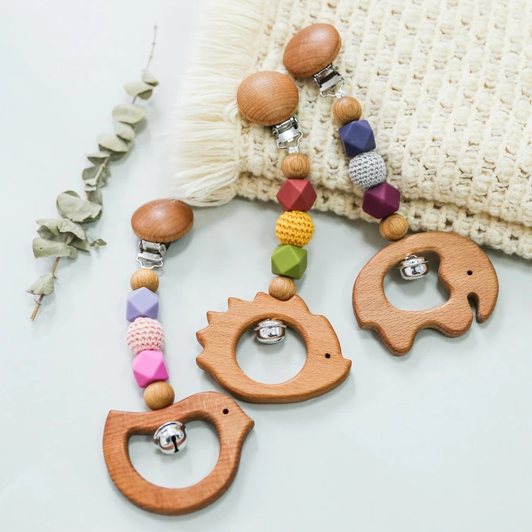 Dummy Clips Animal Shaped Holder Soother Pacifier Chain Kids Baby Strap