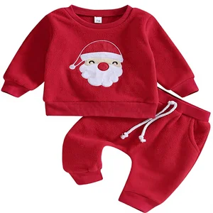 Baby Boy Halloween Pumpkin Crewneck Sweatshirt Pants Set Fall Winter Clothes Made in China