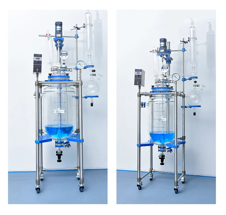 100l Lab Glass Reactor Single Jacketed Glass Reactor - Buy 100l ...