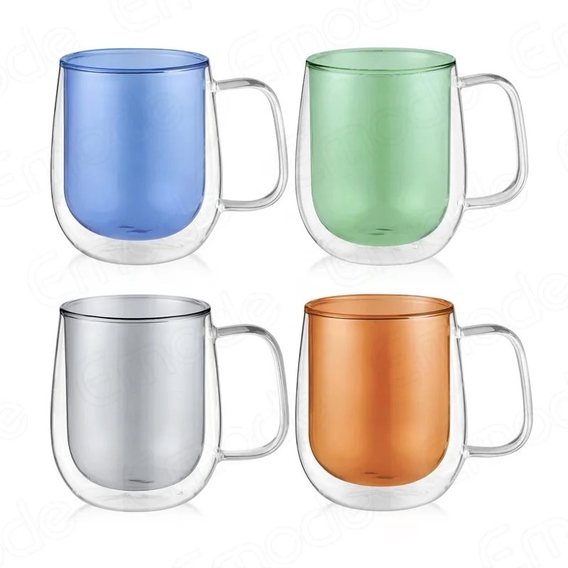 Verre à Double Paroi avec couvercle en silicone et... – Grandado