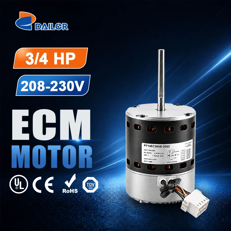 motor ECM de substituição de 3/4 HP, 110–120 V, 1075 RPM, torque constante, modelo X-13, códigos 5552ET, 10858, 10866, KMSAH012C33, KMSAH012C43, ZWK702D0550801