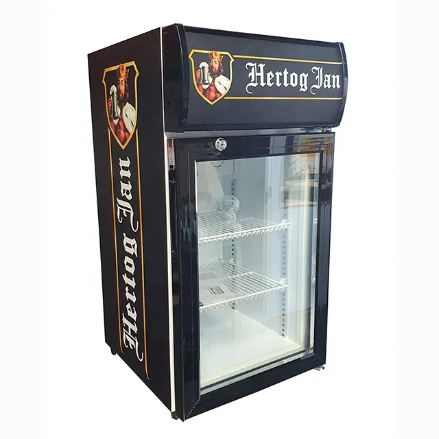 NIHAO Customized Customize High Quality Promotional Lighting Glass Door Mini Fridge Cooler Wholesale for Bar Promotion