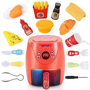 EPT Hot Kids Pretend Play Cook Color Changing Food Toy Air Fryer Small Electronic Appliances Kitchen Toys