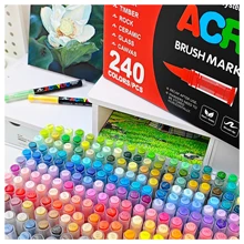 240 Colors Water-Based Acrylic Paint Pens Set Non-Toxic Markers for Girls Art Gifts