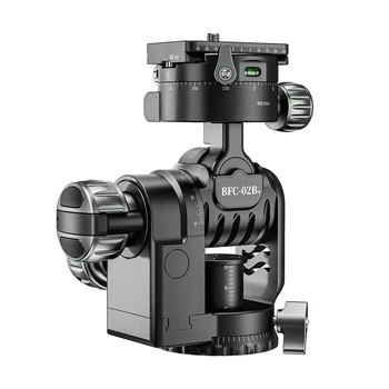 Metal Tripod Geared Head with Lifting Function & Free Quick Release Plate BFC-02B+ detail image