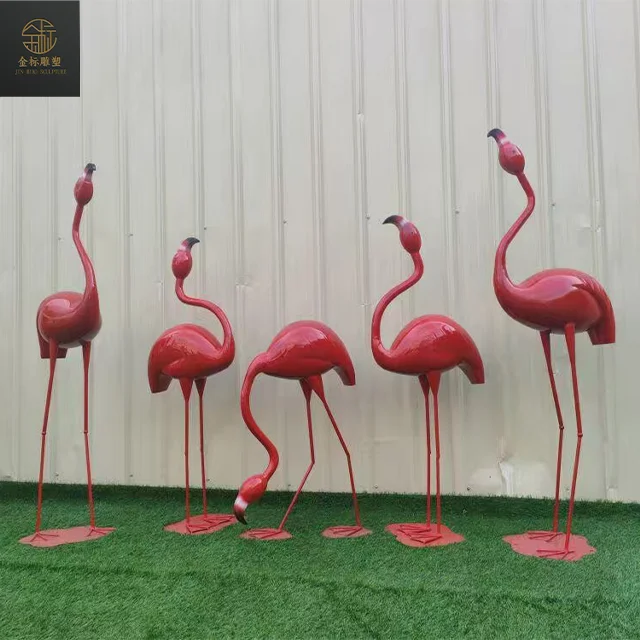Customized Size Sculpture of Modern art - Red Red-Crowned Crane Design