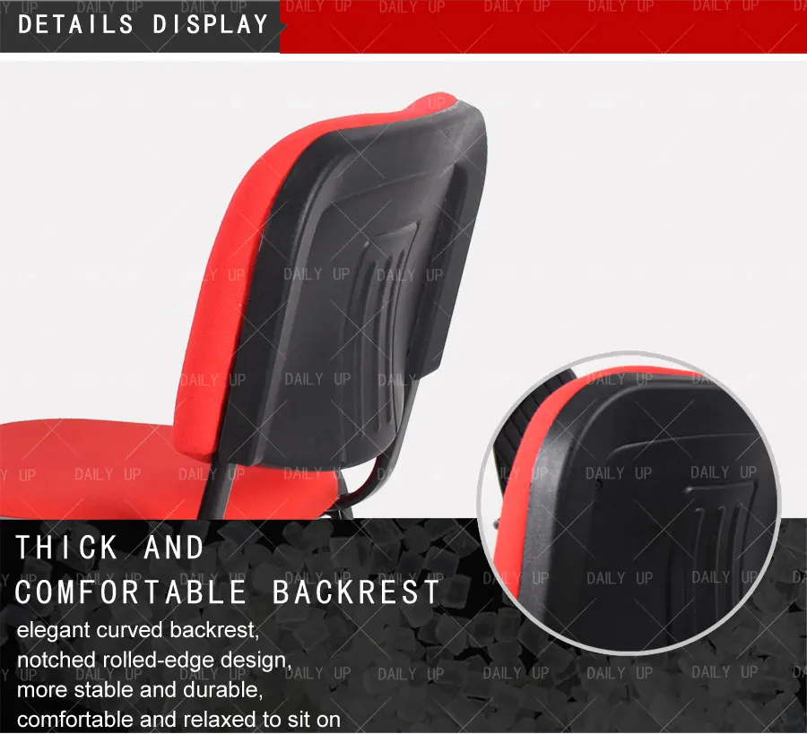 Stackable Padded Training Chair With Tablet Metal Frame Upholstered Student Study Chair With Book Net For Meeting And Conference