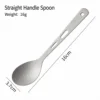 Grey Straight Handle Titanium Spoon