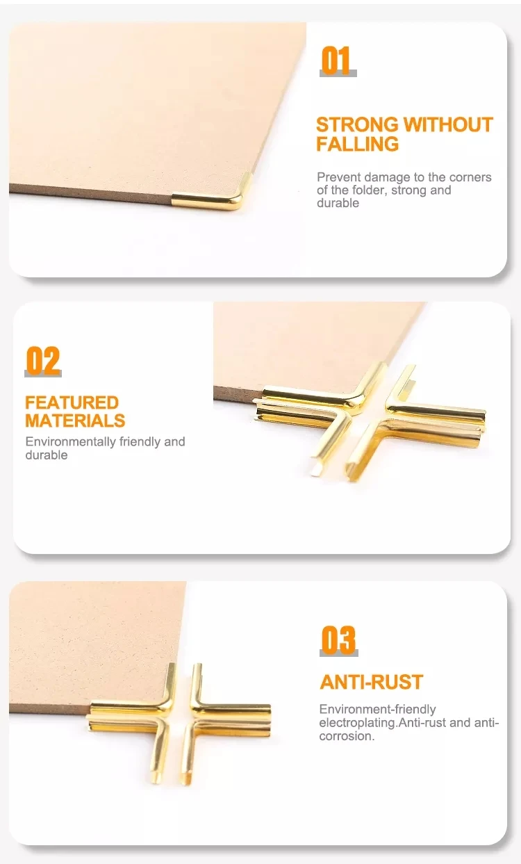 Metal Book Corners,Wedding Scrapbooking Photo Album Diary Corners Clip