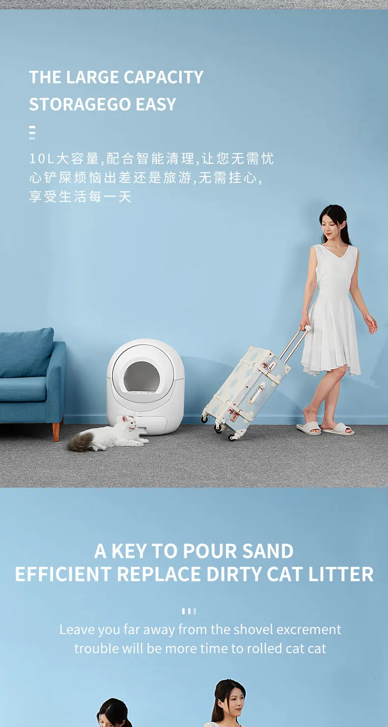 Smart Auto Pet Egg Litter Box Deodorizer Katzenklo Automatsch Self