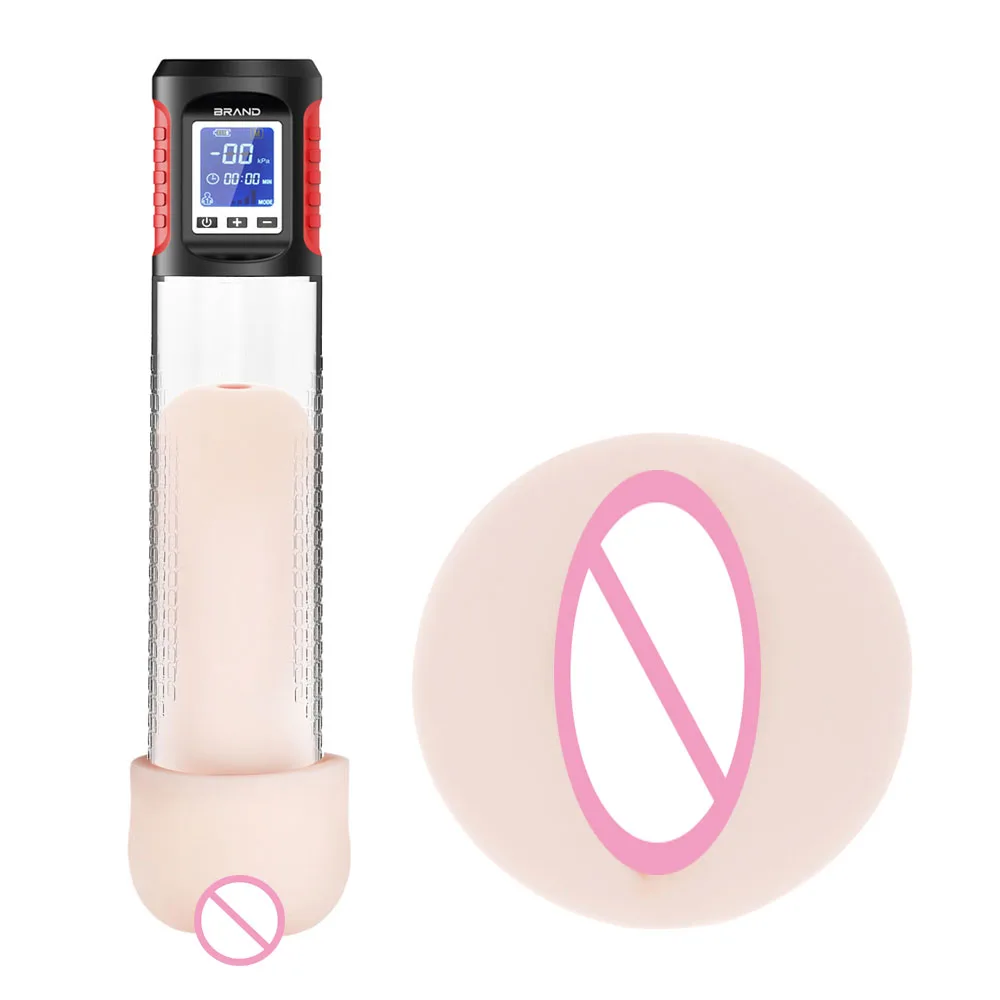penispumpe bei erektionsstörung LED-Display Wiederaufladbare Penispumpe Erektionsstörung Vakuumgerät  Penisvergrößerung Ergänzungsmittel Sexspielzeug für Männer Vagina Muschi