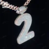Moissanite 2 pouces + Argent S925