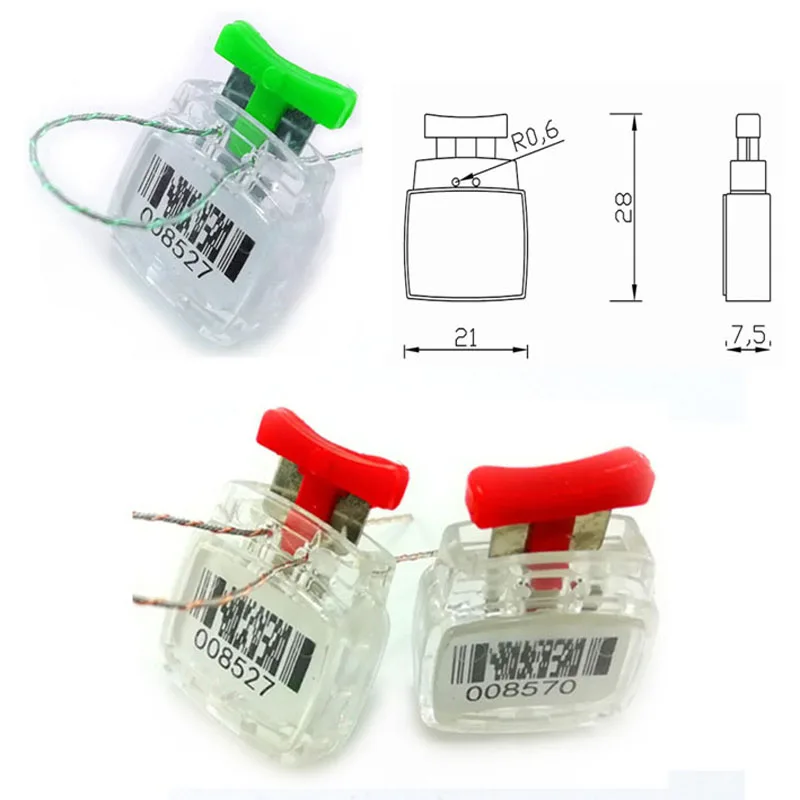 100 UK Electric Meter Security Seals With Wire & Tamper Proof Sealing Crimping Tool