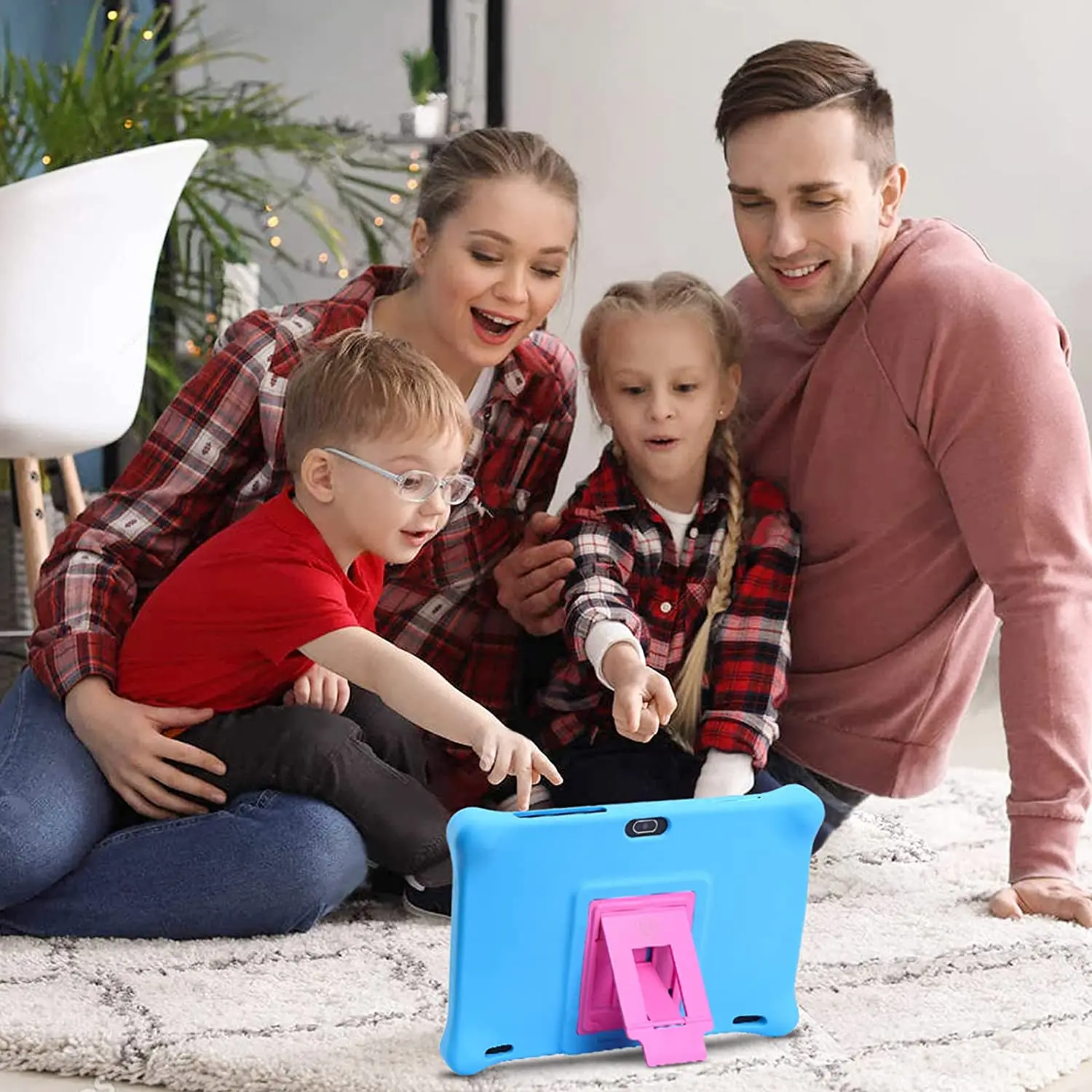 Yicty Tablette enfant 7 pouces, Android avec contrôle parental et éducation des enfants, Bluetooth, WiFi, double caméra, GMS, étui antichoc (Rose Yicty Tablette enfant 7 pouces, Android avec contrôle parental et éducation des enfants, Bluetooth, WiFi, double caméra, GMS, étui antichoc (Rose