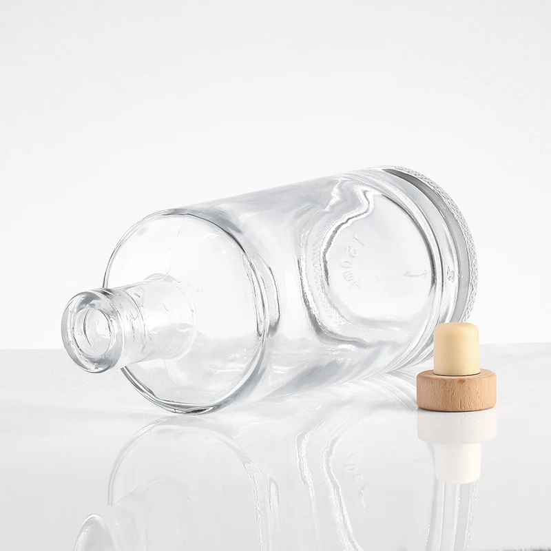 China Factory Custom Tequila Mezcal Gin Empty Vodka 750ml Glass Liquor Bottle