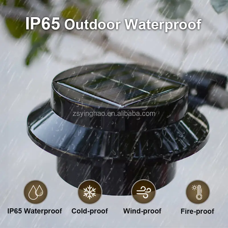 Solar Gutter Light IP65 Waterproof Decor Garden ABS Solar Wall Gutter Lamp Led Solar Yard Lights Outdoor for Fence