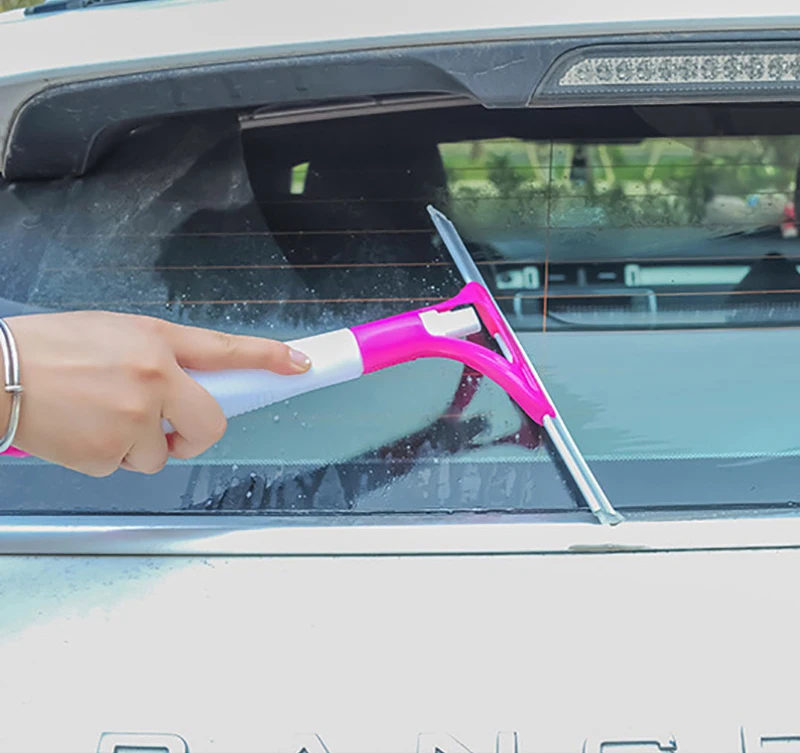 FF438 2 in 1 Window Wiper Cleaner with Sprayer  Car Windshield Squeegee Cleaning Tools Glass Wiper