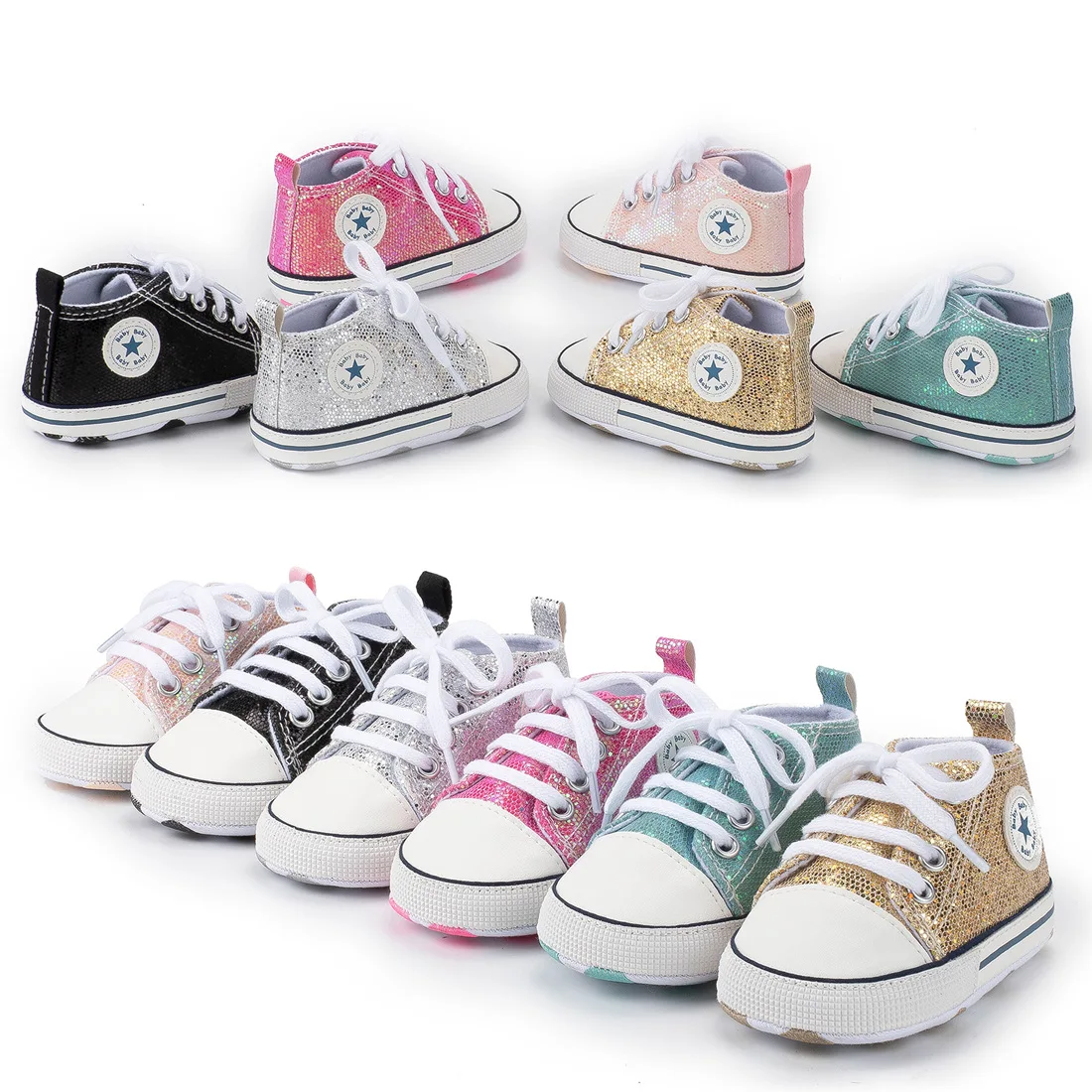 Bebé Niños Niñas Zapatos De Lona Zapatos De Niño Zapatillas De Deporte  Antideslizante Infantil En Primer Lugar Los Caminantes Recién Nacido Con  Lentejuelas De Bebé Zapatillas De Deporte Zapatos De Bebé -