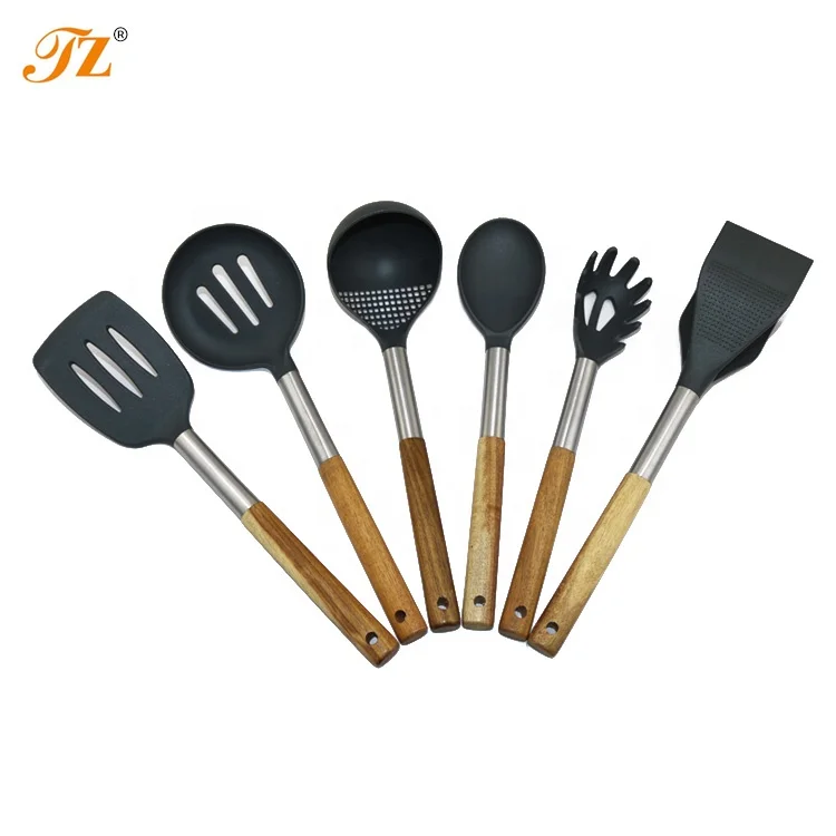 4 Pcs Kitchen Utensil Set With Wood Handle - Buy Colorful Kitchen Utensils  Set,Funny Kitchen Set,Wood Play Kitchen Set Product on 