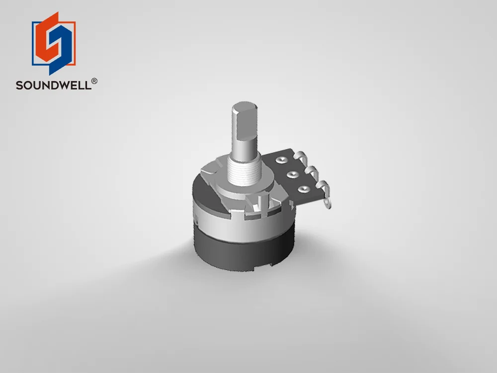 24mm Potentiometer WH138 Soundwell Potentiometer With Switch B500K Rotary Potentiometer With Metal Shaft