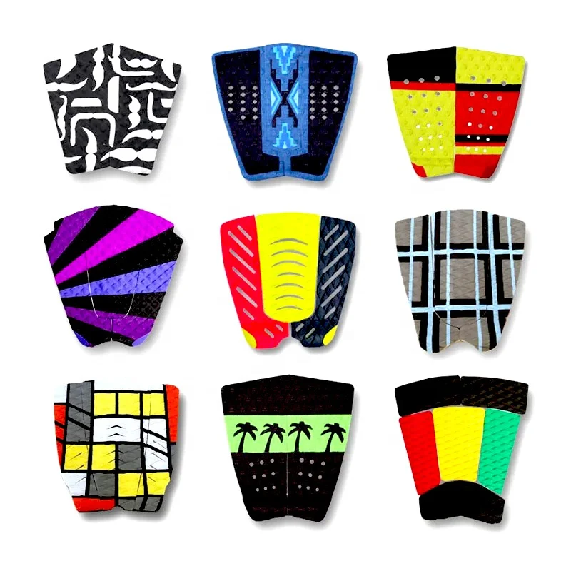 3 Piece Stomp Pad Surfboard Eva Traction Pad Surfboard Deck Grips