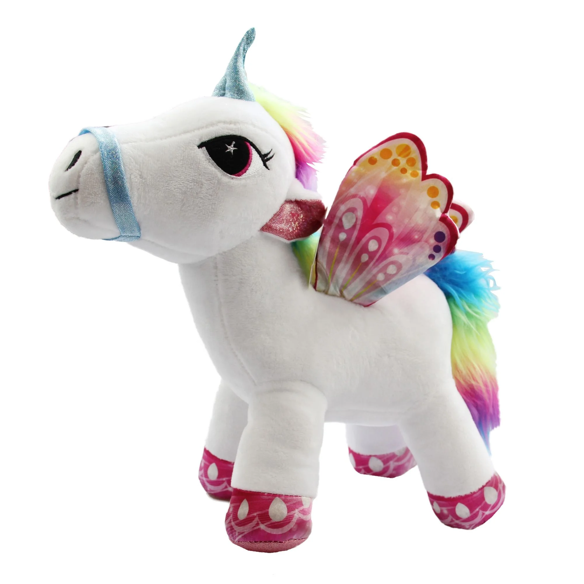 天使独角兽娃娃与彩虹翅膀毛绒玩具儿童 - buy soft stuffed unicorn