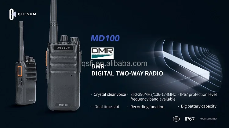 Quansheng waterproof IP67 two way radio DMR AES256 encryption radio walkie talkie