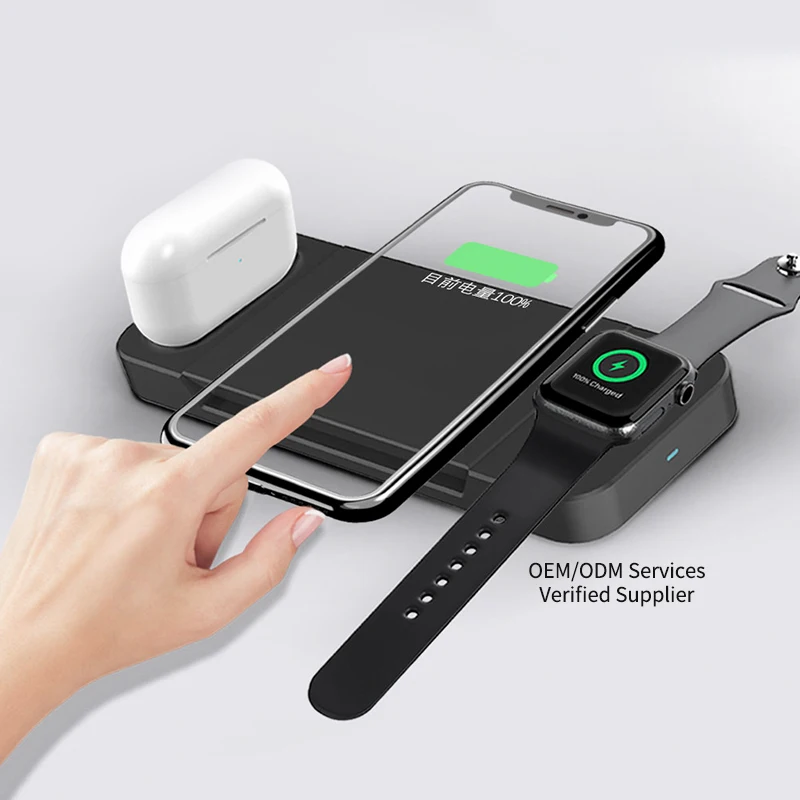 
Многофункциональное автоматическое складное Беспроводное зарядное устройство типа c, 15 Вт, магнитное Беспроводное зарядное устройство 3 в 1 для apple watch 
