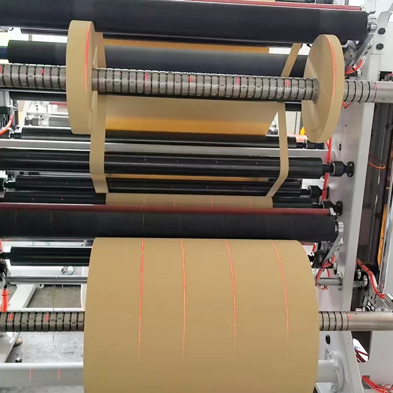 1800 mm diameter, 700 mm width coated paper rewinding and 3-meter slitting machine.