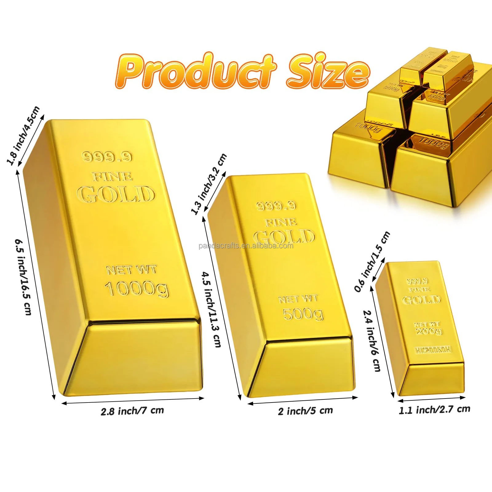 Ready To Ship 24k Gold Simulation Plastic Electroplating Hollow Gold