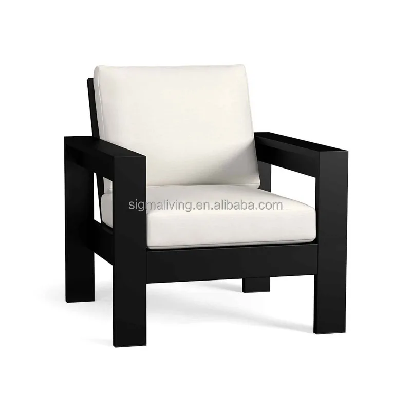 Aluminum casting outdoor garden furniture, Patio sofa set with concrete table, high-quality metal garden sofa
