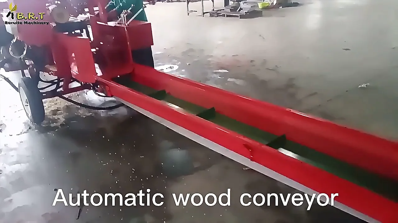 Hydraulic Joystick Controlled Firewood Processor Of Wood Log Sawing