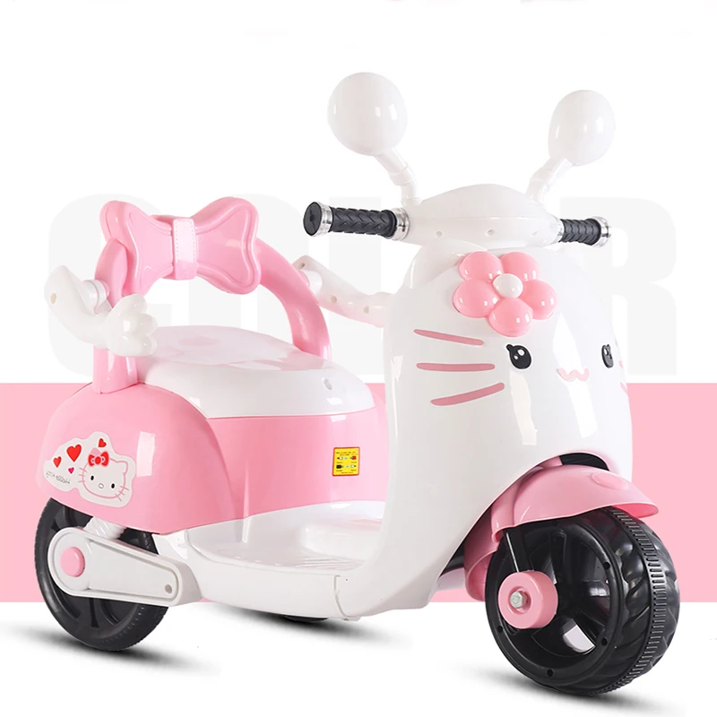 Rose 6V Rechargeable bébé jouets voiture enfant moto électrique enfants moto électrique pour filles/enfants moto électrique monter sur la voiture