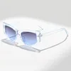 Montura azul transparente - Lente degradada gris azul