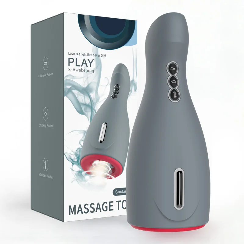 Popular Male Massage Enlargement Pump Penis Sucking Tongue Licking Vibrator Real Pussy Masturbators Cup Deep Throat Sex Toys-888055